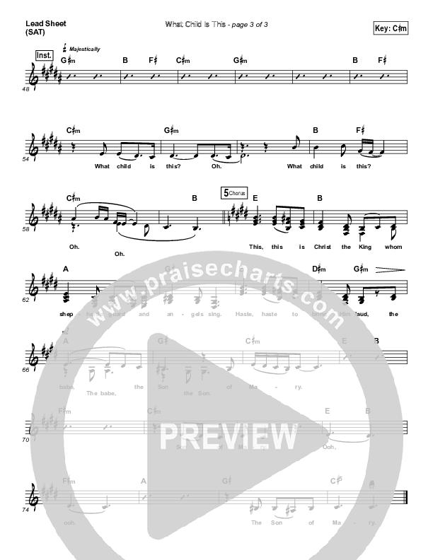 What Child Is This Lead (SAT) (Michael W. Smith)