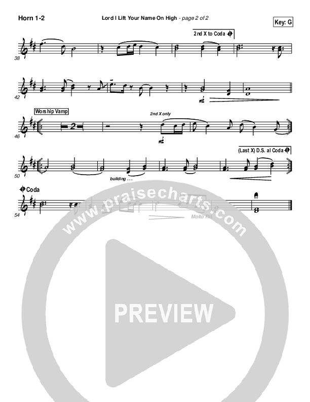 Lord I Lift Your Name On High Brass Pack (Paul Baloche)