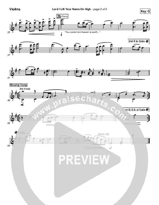 Lord I Lift Your Name On High Violins (Paul Baloche)