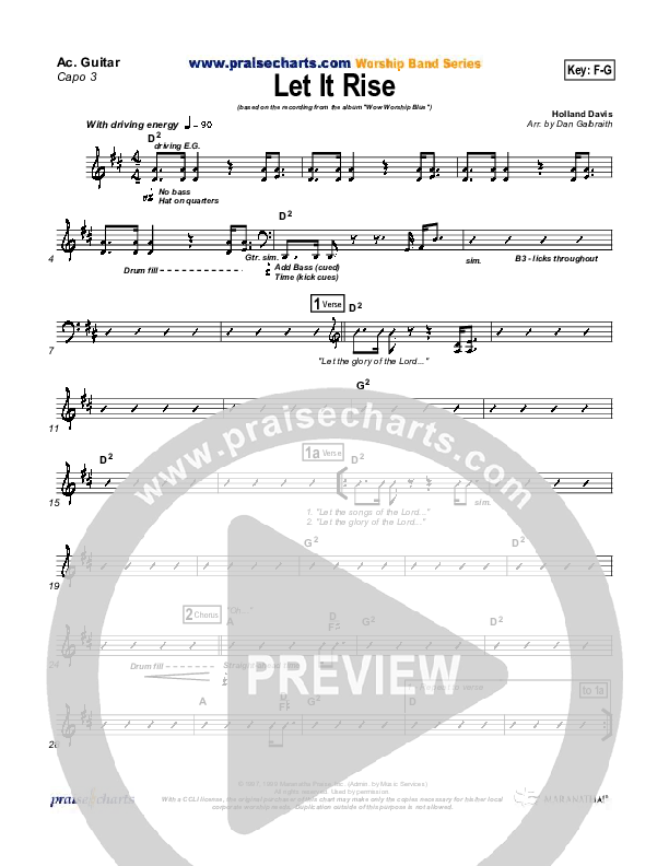 Let It Rise Rhythm Chart (Holland Davis)
