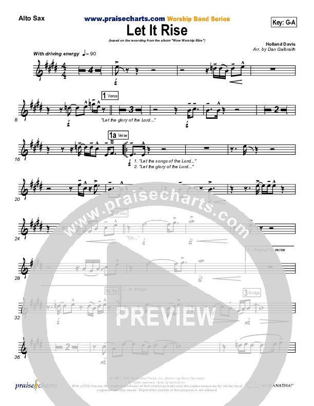 Let It Rise Alto Sax (Holland Davis)