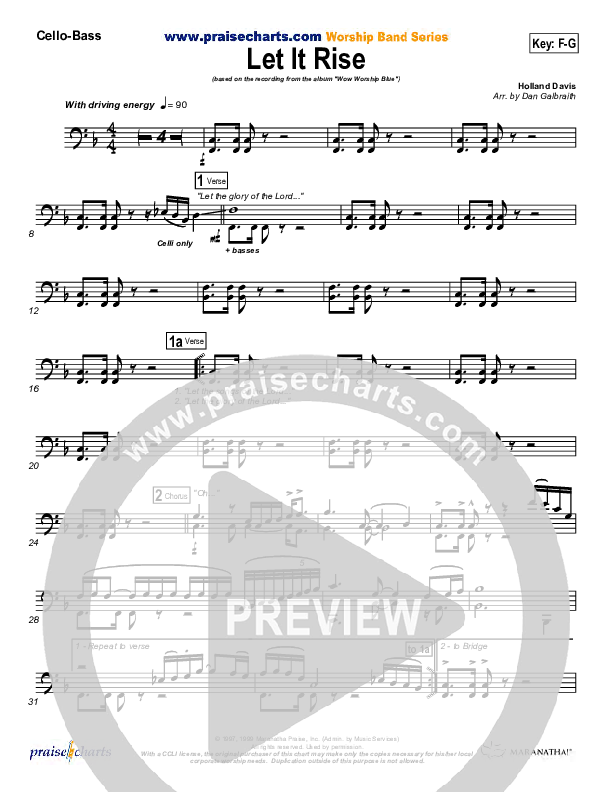 Let It Rise Cello/Bass (Holland Davis)