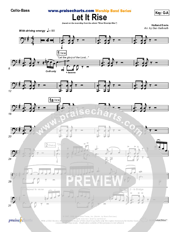 Let It Rise Cello/Bass (Holland Davis)
