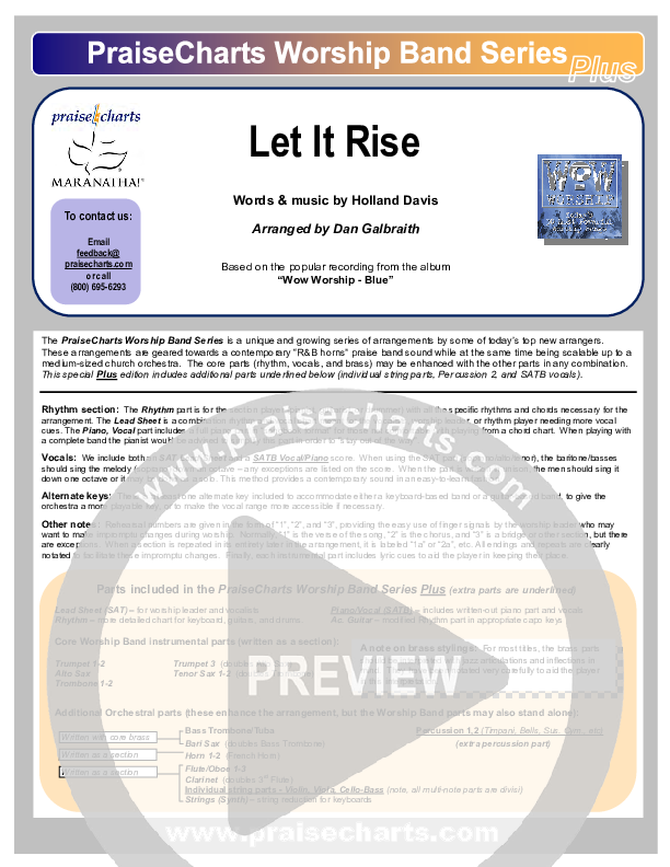 Let It Rise Cover Sheet (Holland Davis)