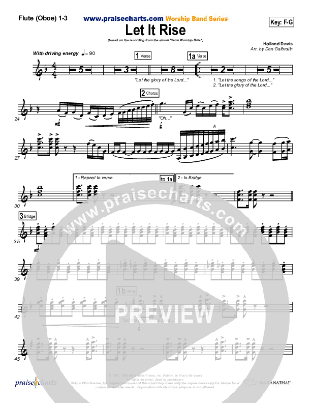 Let It Rise Flute/Oboe 1/2/3 (Holland Davis)