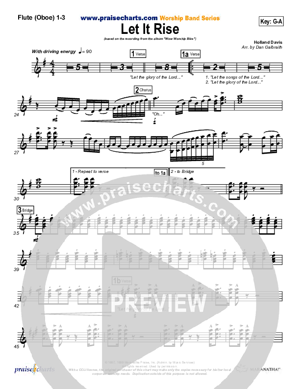 Let It Rise Flute/Oboe 1/2/3 (Holland Davis)