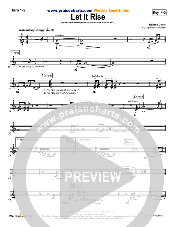 Let It Rise French Horn 1/2 (Holland Davis)