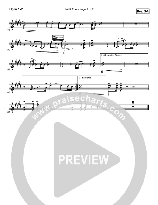 Let It Rise French Horn 1/2 (Holland Davis)