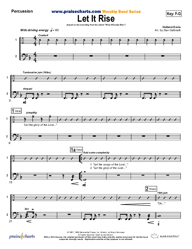 Let It Rise Percussion (Holland Davis)