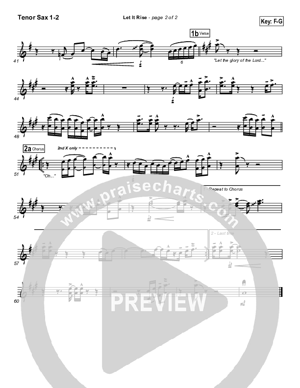 Let It Rise Tenor Sax 1/2 (Holland Davis)