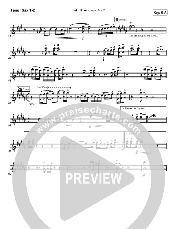 Let It Rise Tenor Sax 1/2 (Holland Davis)