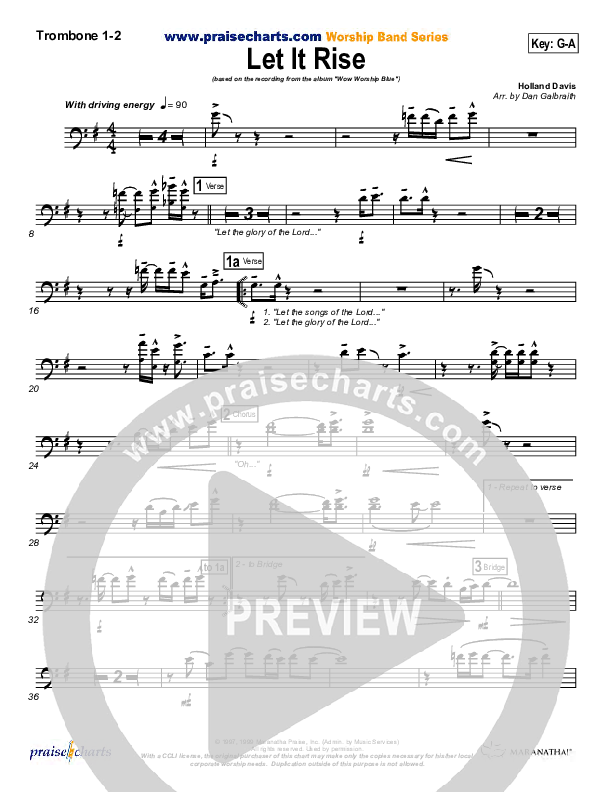 Let It Rise Trombone 1/2 (Holland Davis)