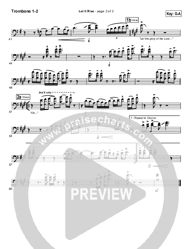 Let It Rise Trombone 1/2 (Holland Davis)
