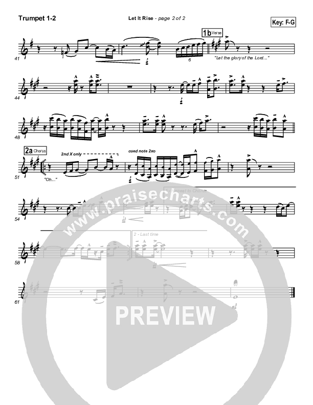 Let It Rise Trumpet 1,2 (Holland Davis)