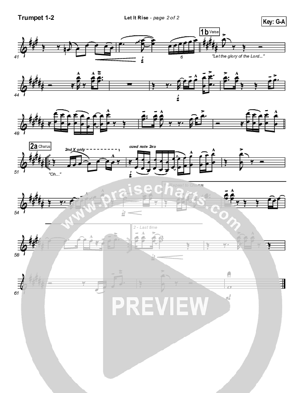 Let It Rise Trumpet 1,2 (Holland Davis)