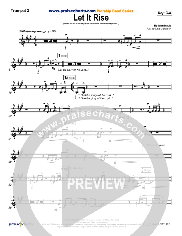 Let It Rise Trumpet 3 (Holland Davis)