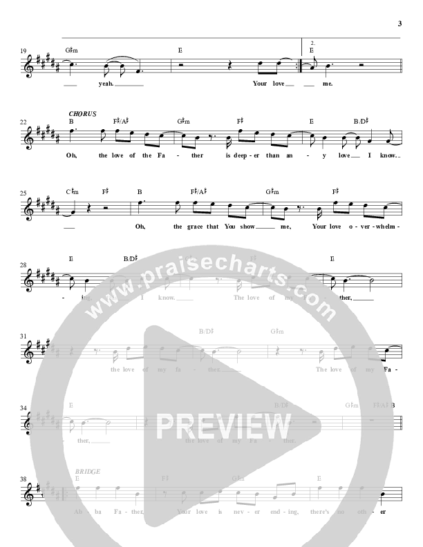 Abba Father Lead Sheet (Planetshakers)