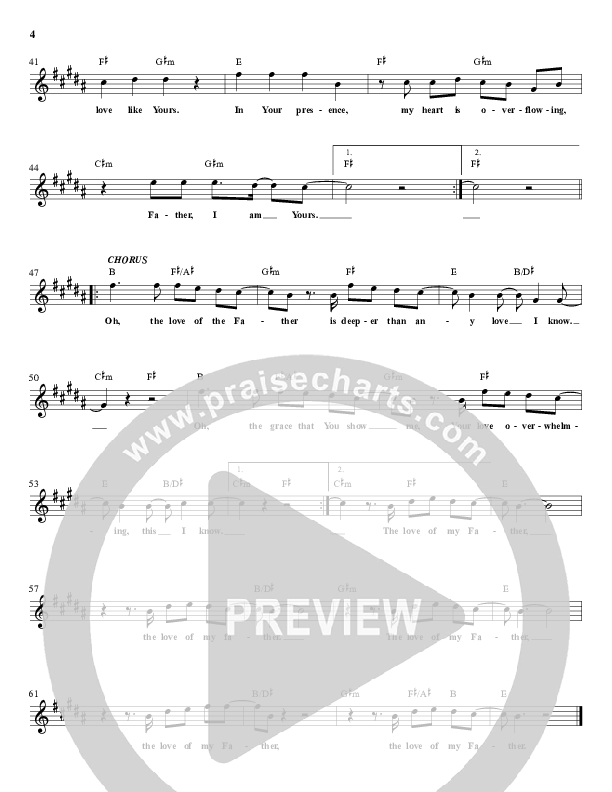 Abba Father Lead Sheet (Planetshakers)