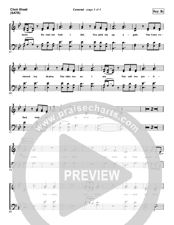 Covered Choir Sheet (SATB) (Planetshakers)