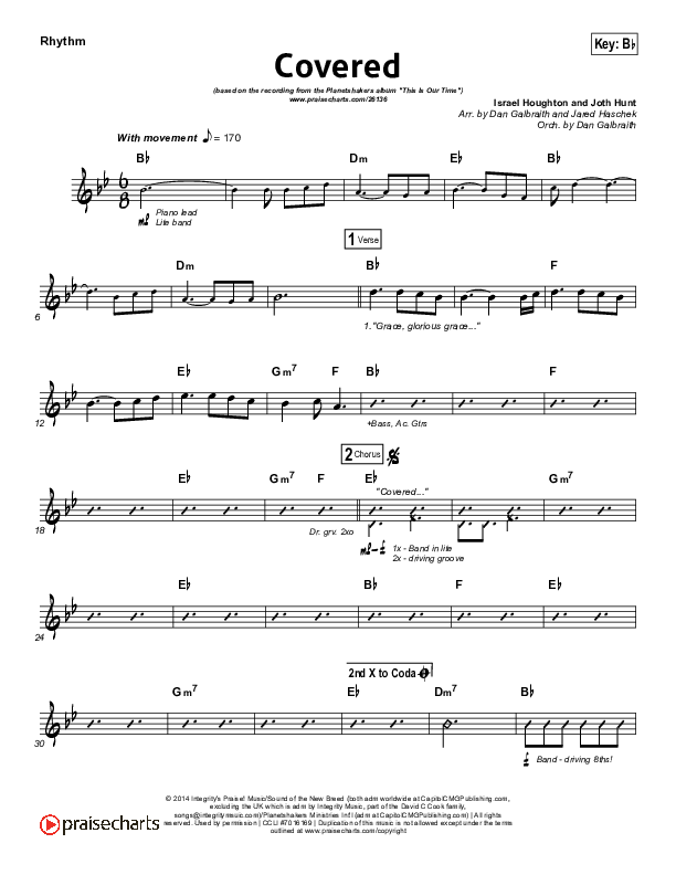 Covered Rhythm Chart (Planetshakers)