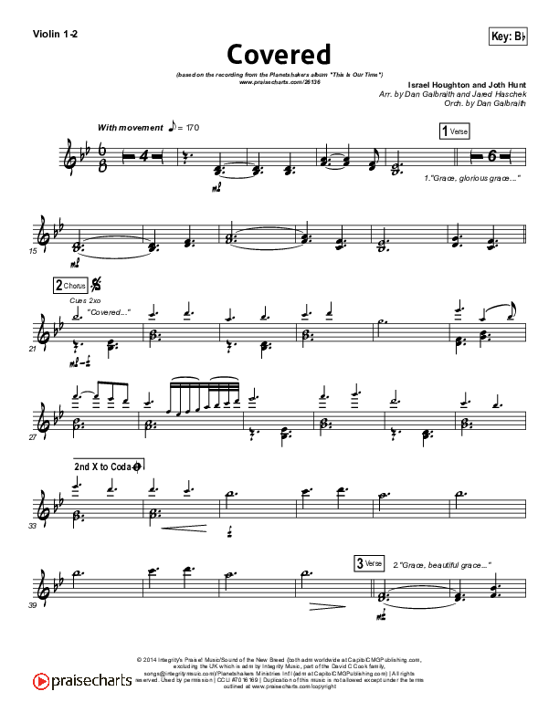 Covered Violin 1/2 (Planetshakers)