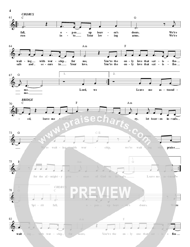 Leave Me Astounded Lead Sheet (Planetshakers)