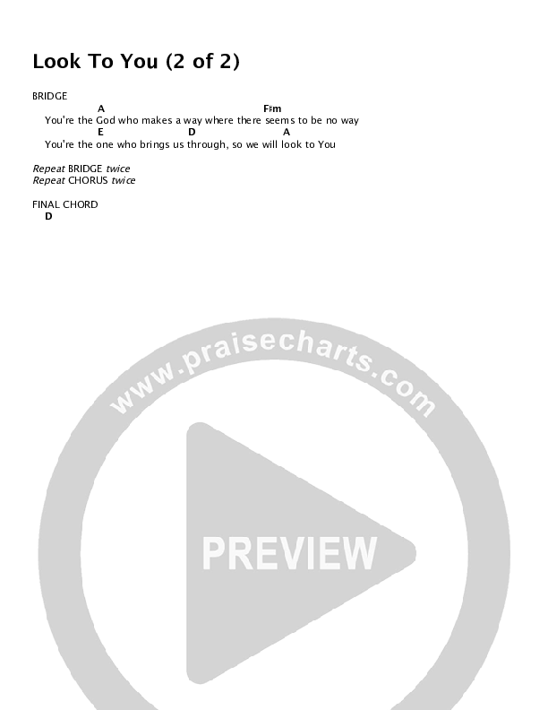 Look To You Chords & Lyrics (Planetshakers)
