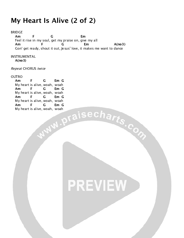 My Heart Is Alive Chords & Lyrics (Planetshakers)