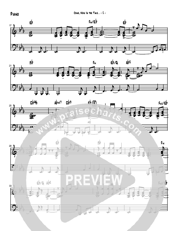 Come Now Is The Time To Worship (Instrumental) Piano Sheet (Brad Henderson)