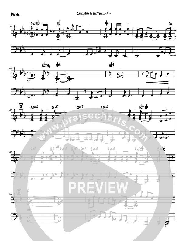 Come Now Is The Time To Worship (Instrumental) Piano Sheet (Brad Henderson)