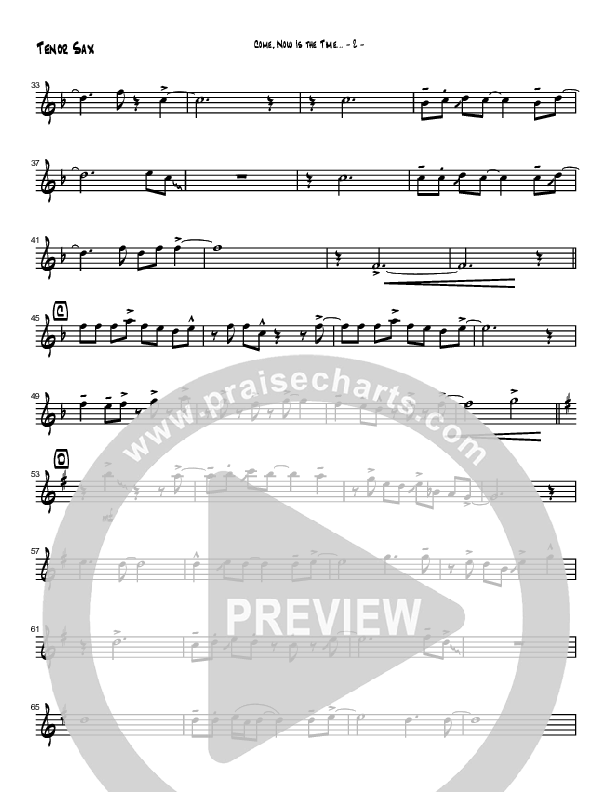 Come Now Is The Time To Worship (Instrumental) Tenor Sax 2 (Brad Henderson)
