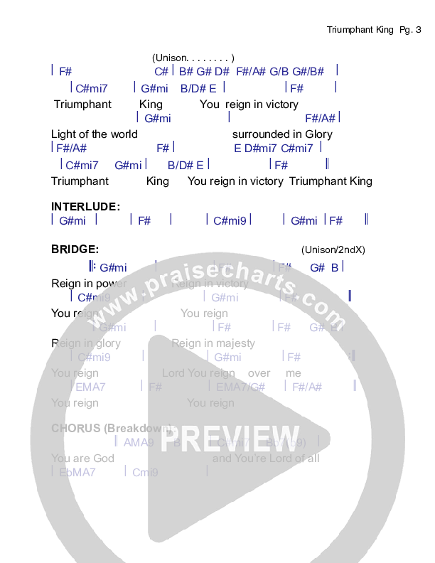 Triumphant King Chords & Lyrics (Grace Covenant Worship)