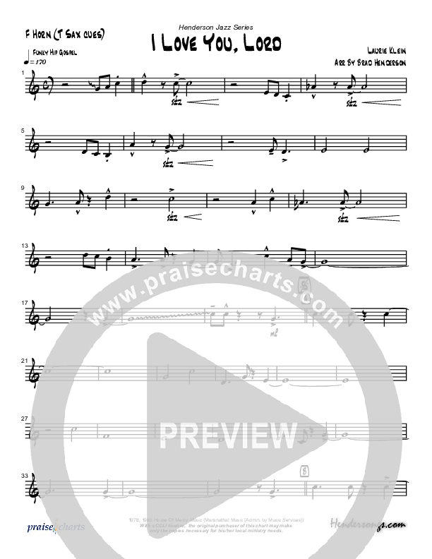 I Love You Lord (Instrumental) French Horn (Brad Henderson)