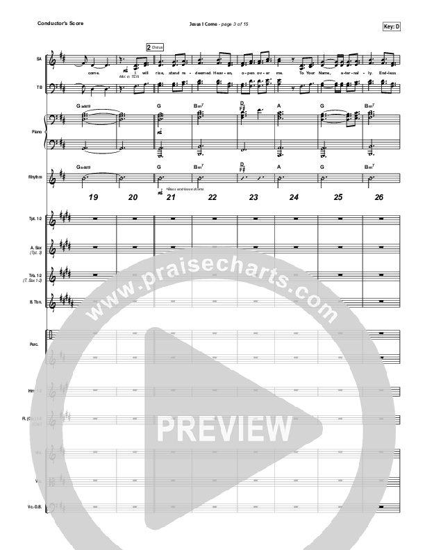 Jesus I Come Conductor's Score (Elevation Worship)