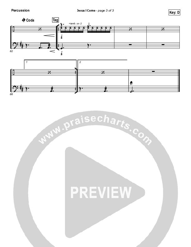 Jesus I Come Percussion (Elevation Worship)