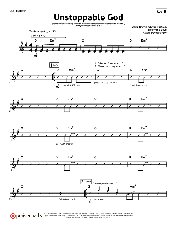 Unstoppable God Acoustic Guitar (Elevation Worship)