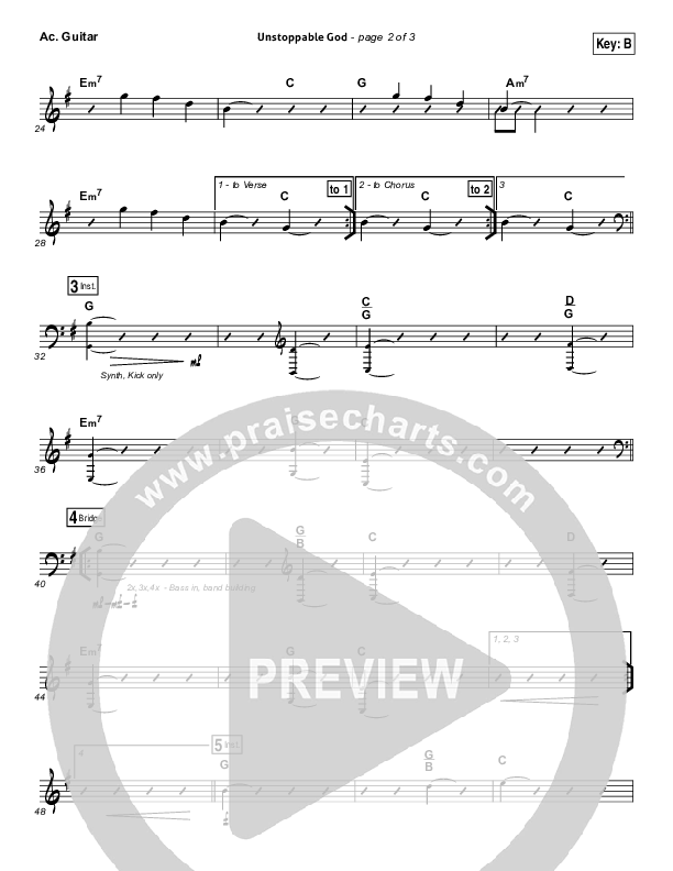 Unstoppable God Acoustic Guitar (Elevation Worship)