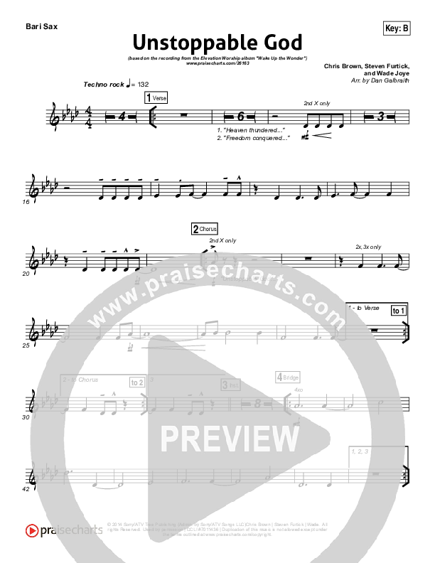 Unstoppable God Bari Sax (Elevation Worship)