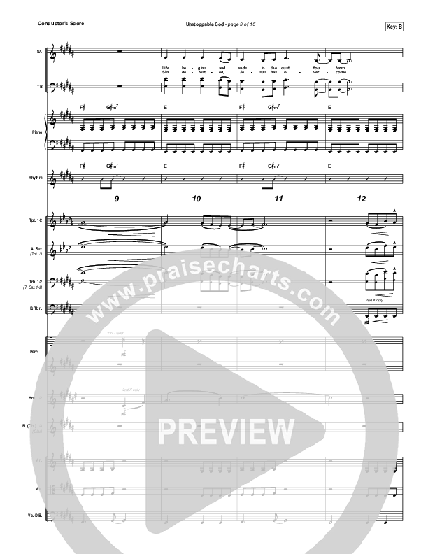 Unstoppable God Conductor's Score (Elevation Worship)