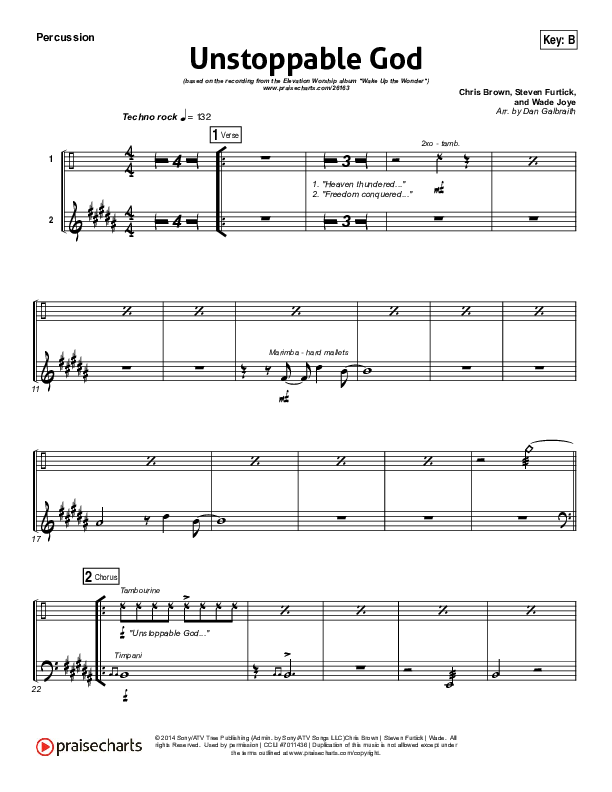 Unstoppable God Percussion (Elevation Worship)