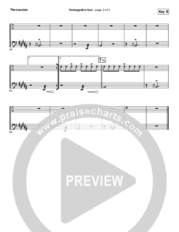 Unstoppable God Percussion (Elevation Worship)