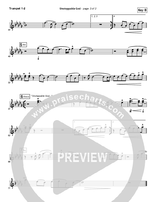 Unstoppable God Trumpet 1,2 (Elevation Worship)