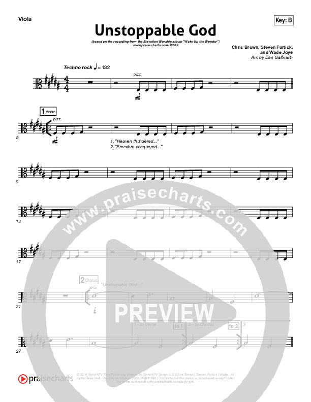 Unstoppable God Viola (Elevation Worship)