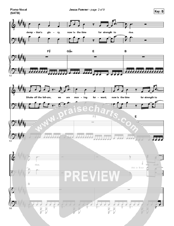 Jesus Forever Piano/Vocal (SATB) (Elevation Worship)