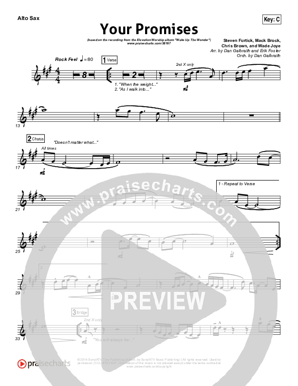 Your Promises Alto Sax (Elevation Worship)