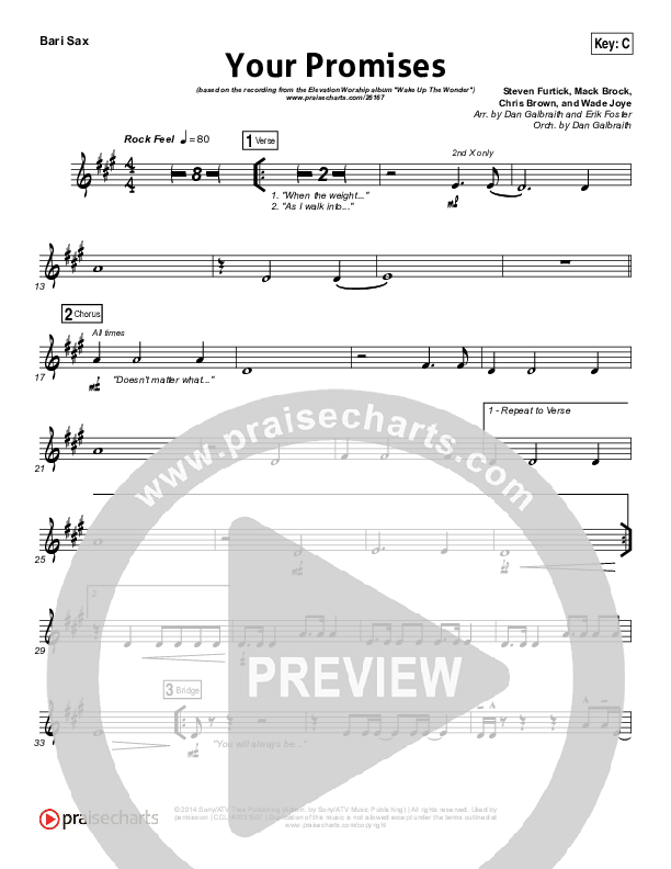 Your Promises Bari Sax (Elevation Worship)