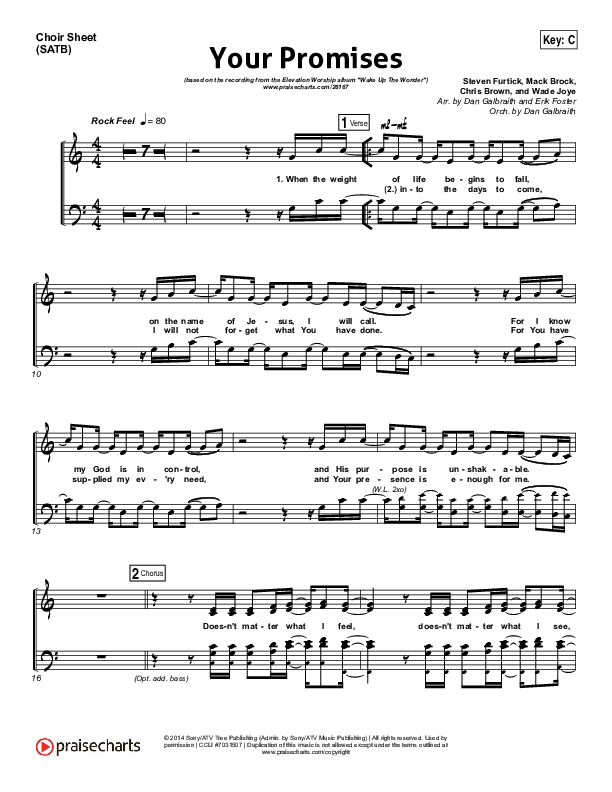 Your Promises Choir Vocals (SATB) (Elevation Worship)