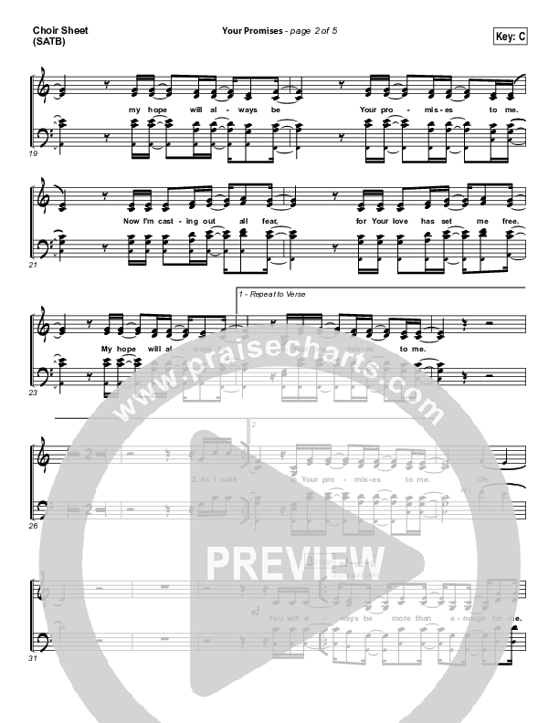 Your Promises Choir Vocals (SATB) (Elevation Worship)