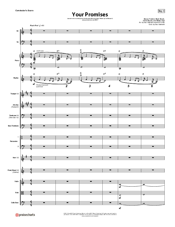 Your Promises Conductor's Score (Elevation Worship)