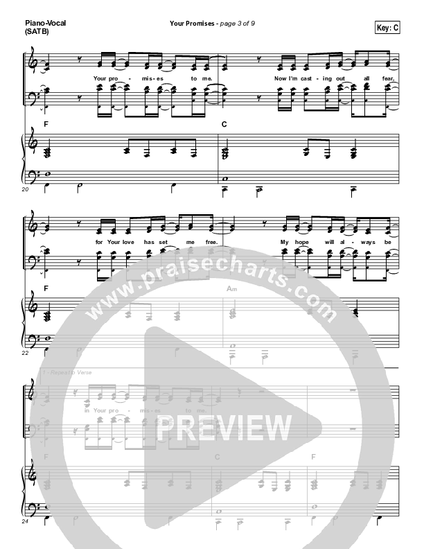 Your Promises Piano/Vocal (SATB) (Elevation Worship)